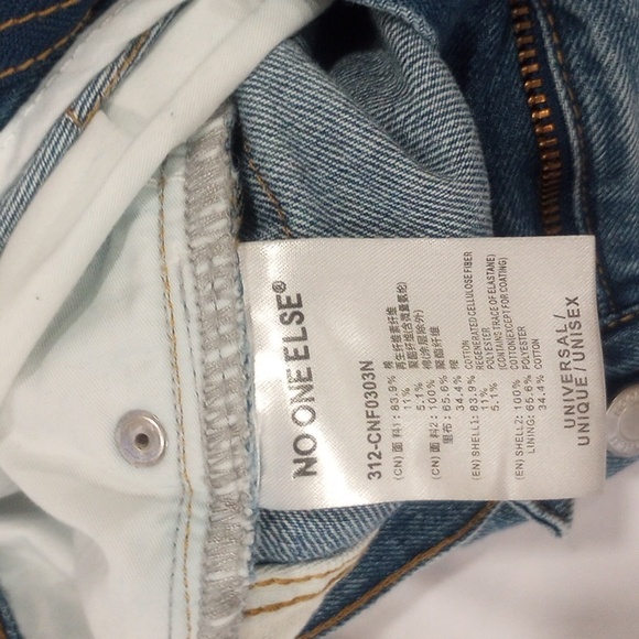 No One Else Patch Work blue jeans.( Pre-owned) Waist: 26 inseam: 28. - Picture 4 of 8